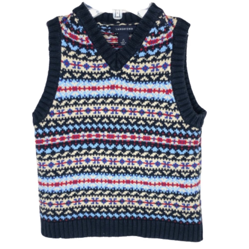 Lands' End Boy's Sweater Vest Size 5/6